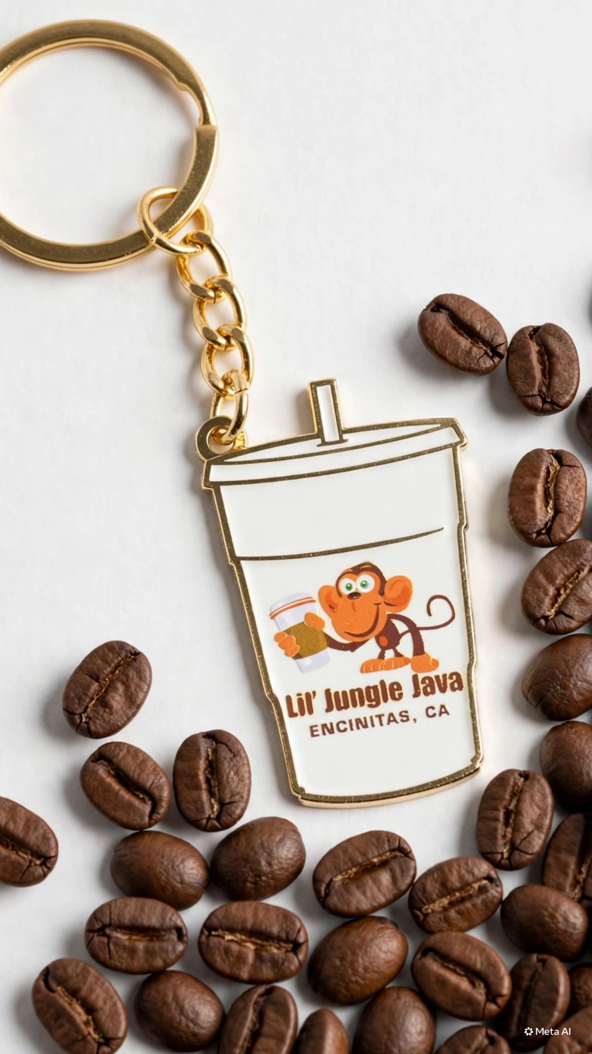 Iced Coffee Key Chain